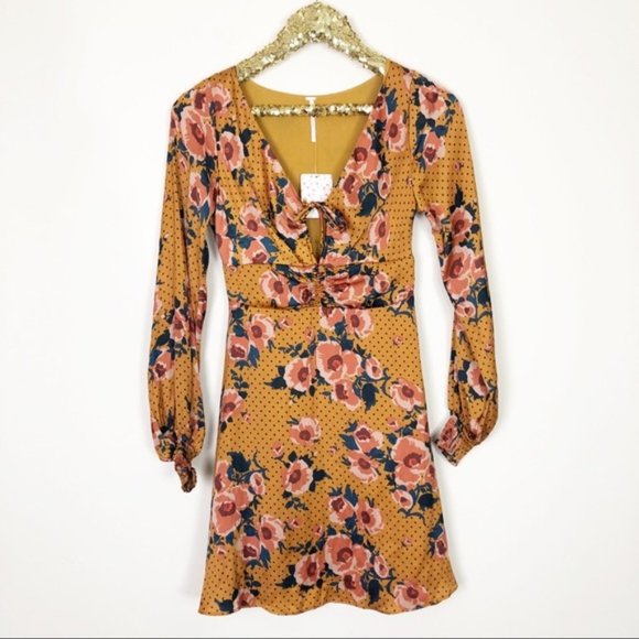 Free People Morning Light Mini Dress Size 4 - Picture 3 of 5